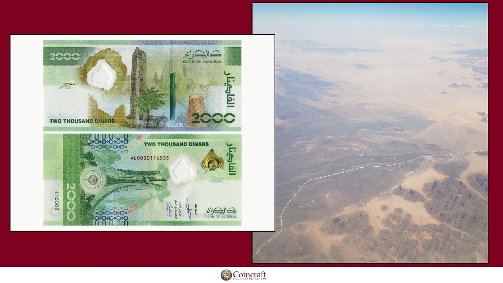 Algerian Banknote Featuring Tassili N'Ajjer National Park- Coincraft